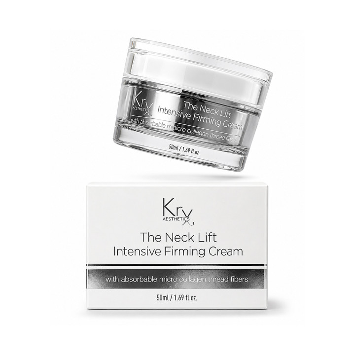 NECK LIFT CREAM. Інтенсивний анти-ейдж крем для шкіри шиї та декольте з 6-ма видами розчинного мікроколагену (колагенові нитки) і 22-ма активними інгредієнтами для клітинного омолодження, 50 гр