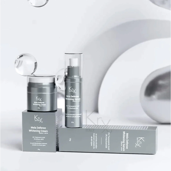 MELA DEFENSE SET. Відбілюючий набір MELA DEFENSE (MELA DEFENSE WHITENING CREAM 50 г + MELA DEFENSE WHITENING SERUM 30 г)