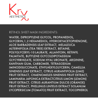 RETINOL SHEET MASK PACK. Тканинні маски з натурального гіпоалергенного волокна з Ретинолом, L-Аргініном, Лікопіном з екстракту Томату та 5 ботанікал, 30 масок