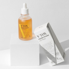 V TOX LIFT MASK. Ультраактивна маска для безін'єкційного ниткового ліфтингу з 11-ма Пептидами та 6-ма видами Колагену. Інноваційна рідка формула з трансформацією на шкірі: висихання, глянцевий каркас, сильний ліфтинговий натяг, 100 мл