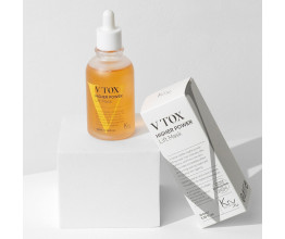 V TOX LIFT MASK. Ультраактивна маска для безін'єкційного ниткового ліфтингу з 11-ма Пептидами та 6-ма видами Колагену. Інноваційна рідка формула з трансформацією на шкірі: висихання, глянцевий каркас, сильний ліфтинговий натяг, 100 мл